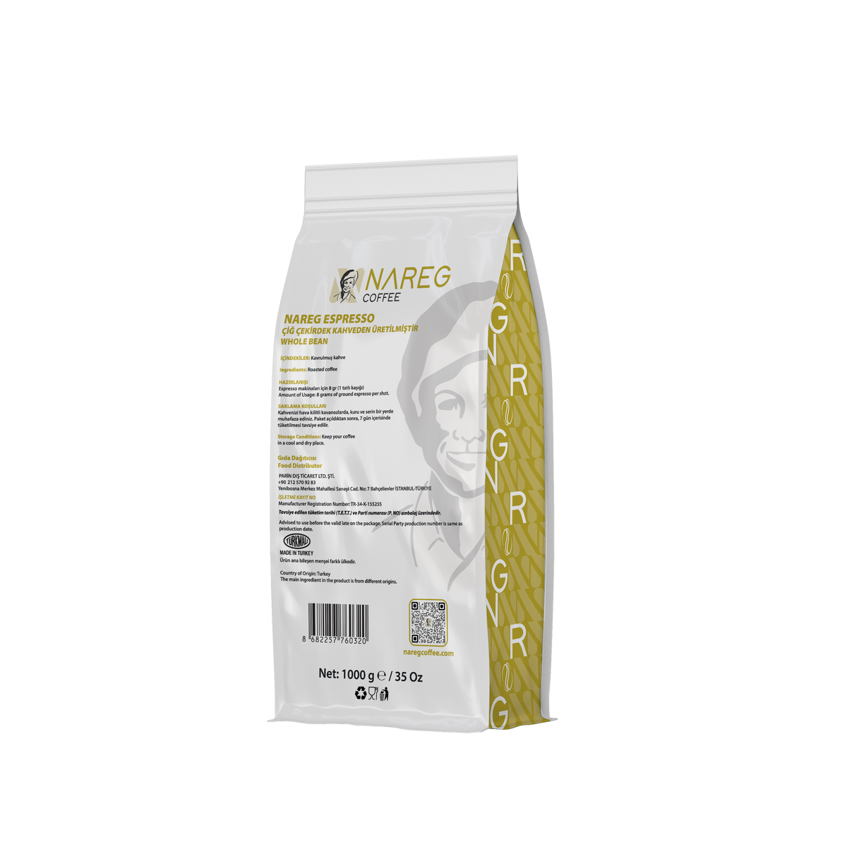 Nareg Coffee Premium Espresso %100 Arabica No:1 1000 gr